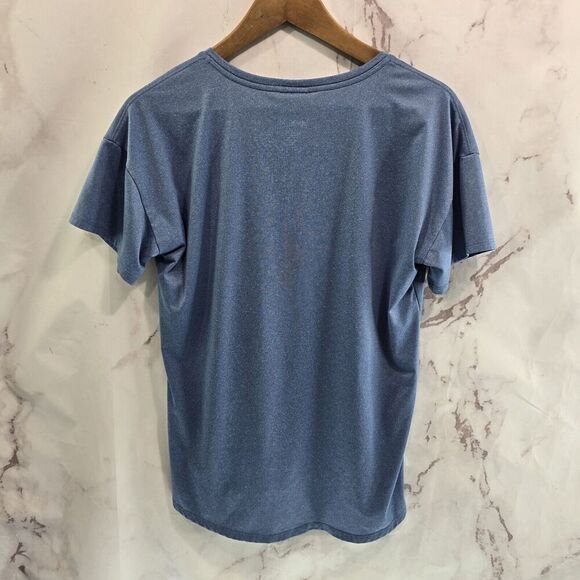 REI Co Op Shirt Womens Medium Blue Tech Short Sleeve Active Hiking Light - Picture 5 of 8